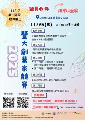 【C-3 青創育成孵化基地】2025第七屆創業家創新創業競賽圖片