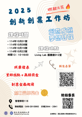 【C-3 青創育成孵化基地】2025創新創業工作坊圖片